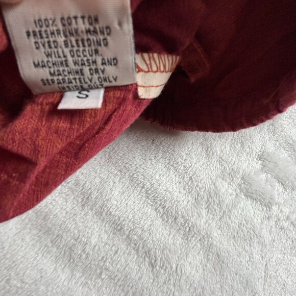 CP Shades Womens Red Wide-Leg Cropped Pants Small Pull-On Elastic Waist Pockets - Picture 4 of 11